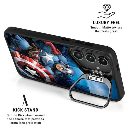 Marvel Captain America Portrait Galaxy S24 FE Kickstand Case